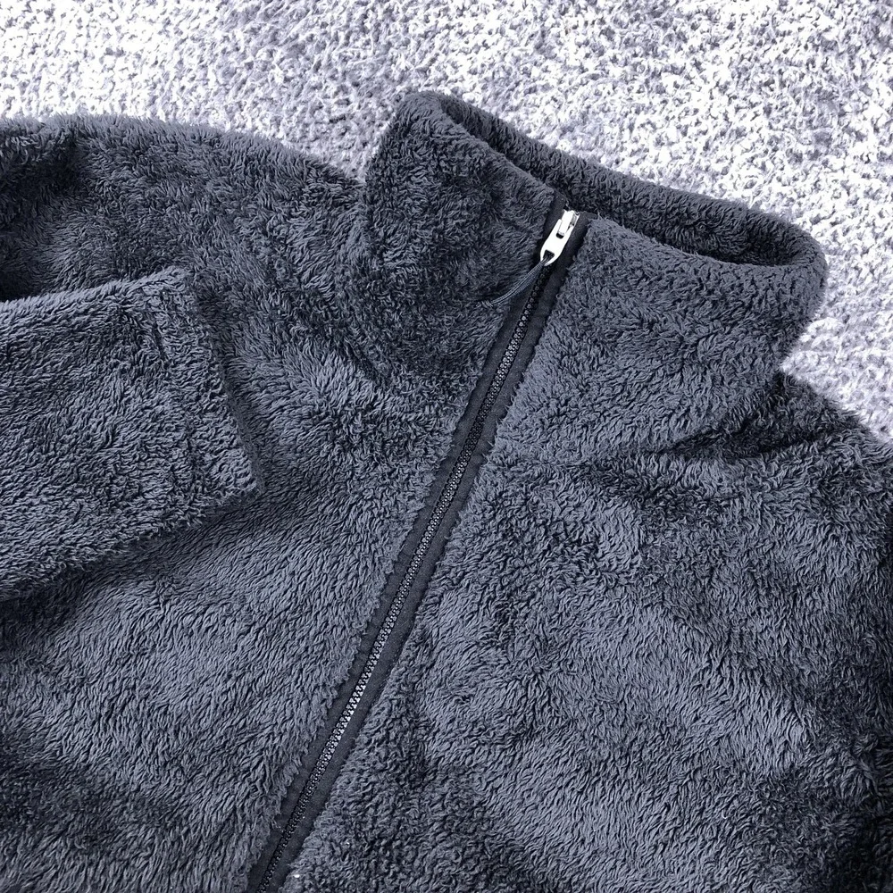 The North Face‎ Sherpa Fleece Jacket Womens XL Gray Full Zip Pockets Warm Cozy